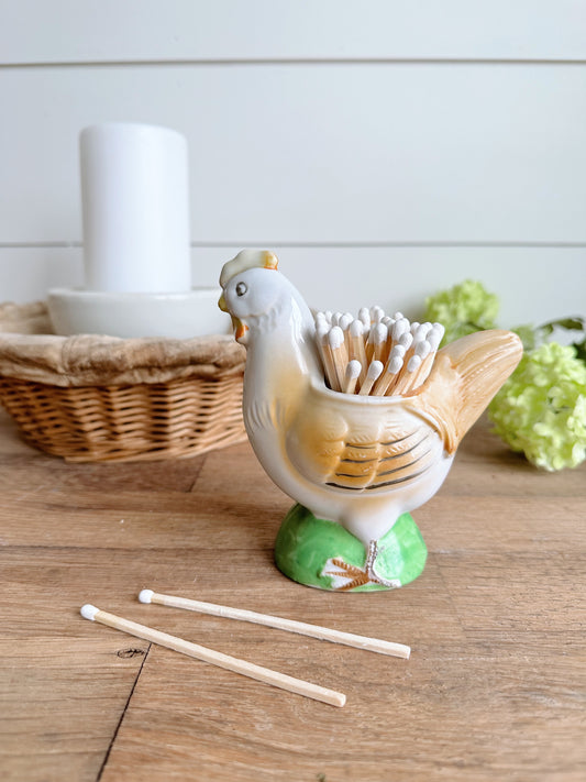 Vintage Chicken Matchstick Holder