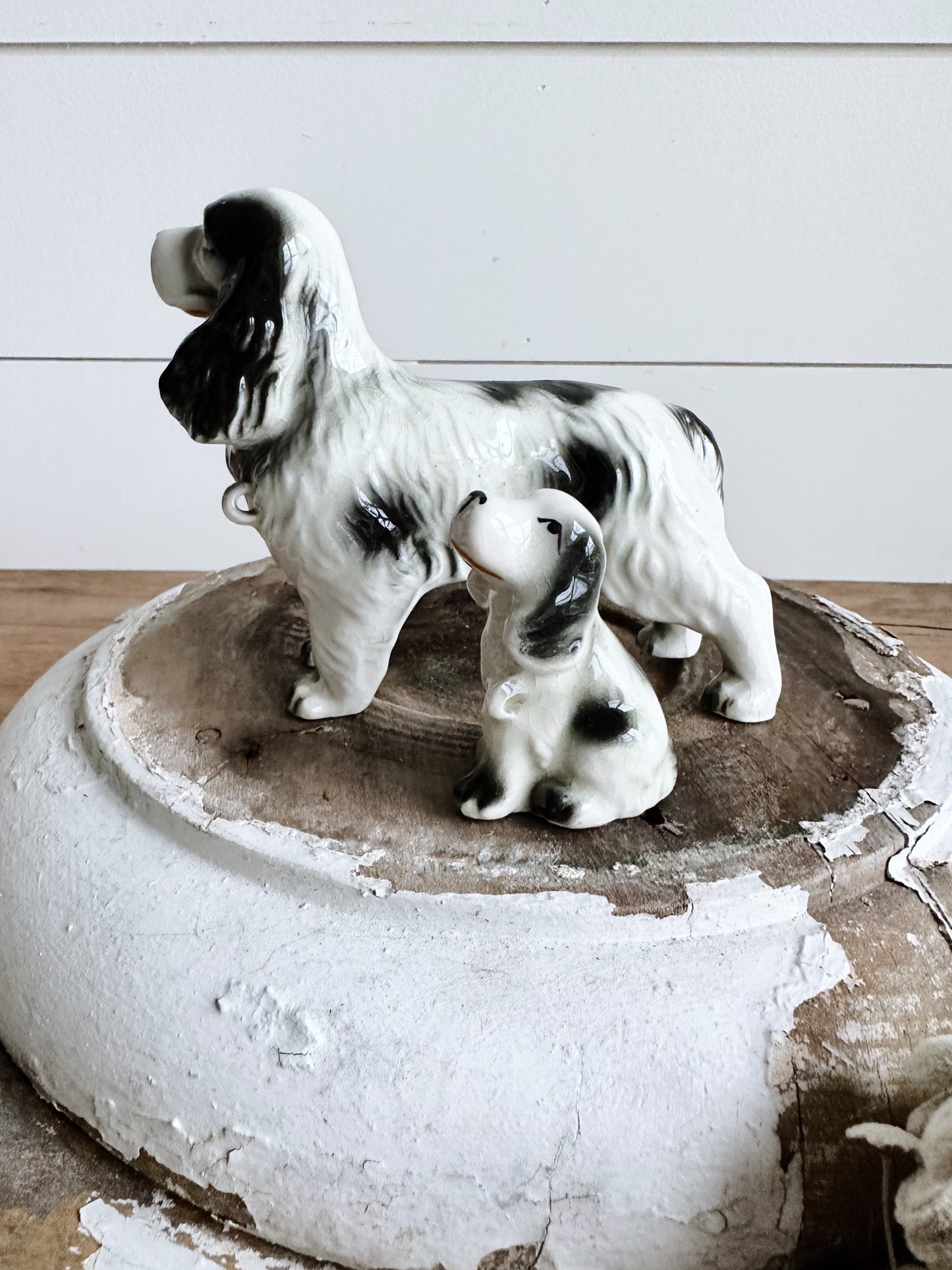 Pair of Hand Painted Vintage Spaniel Figurines