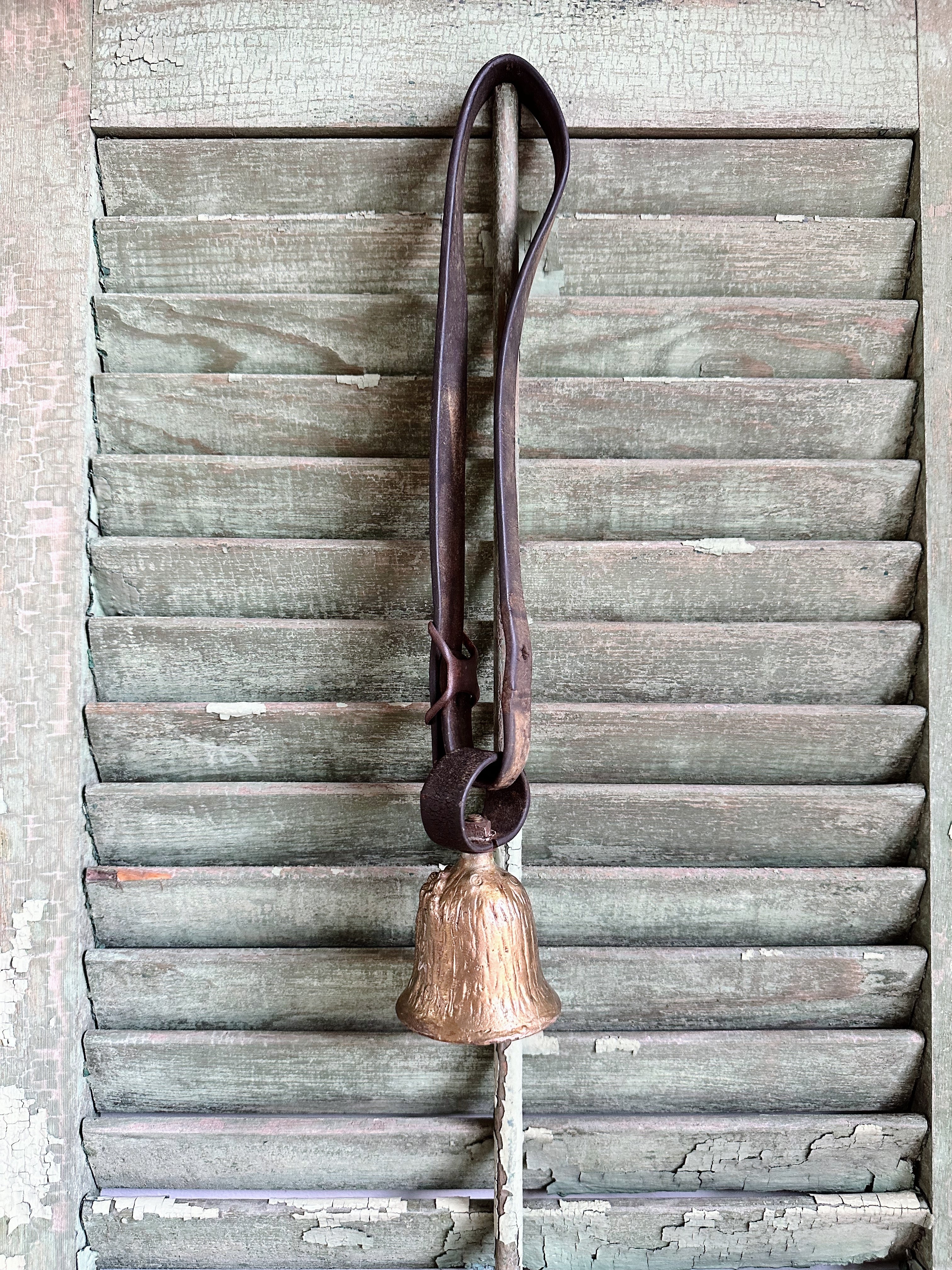 Beautiful Vintage Brass Bell on a Leather Strap