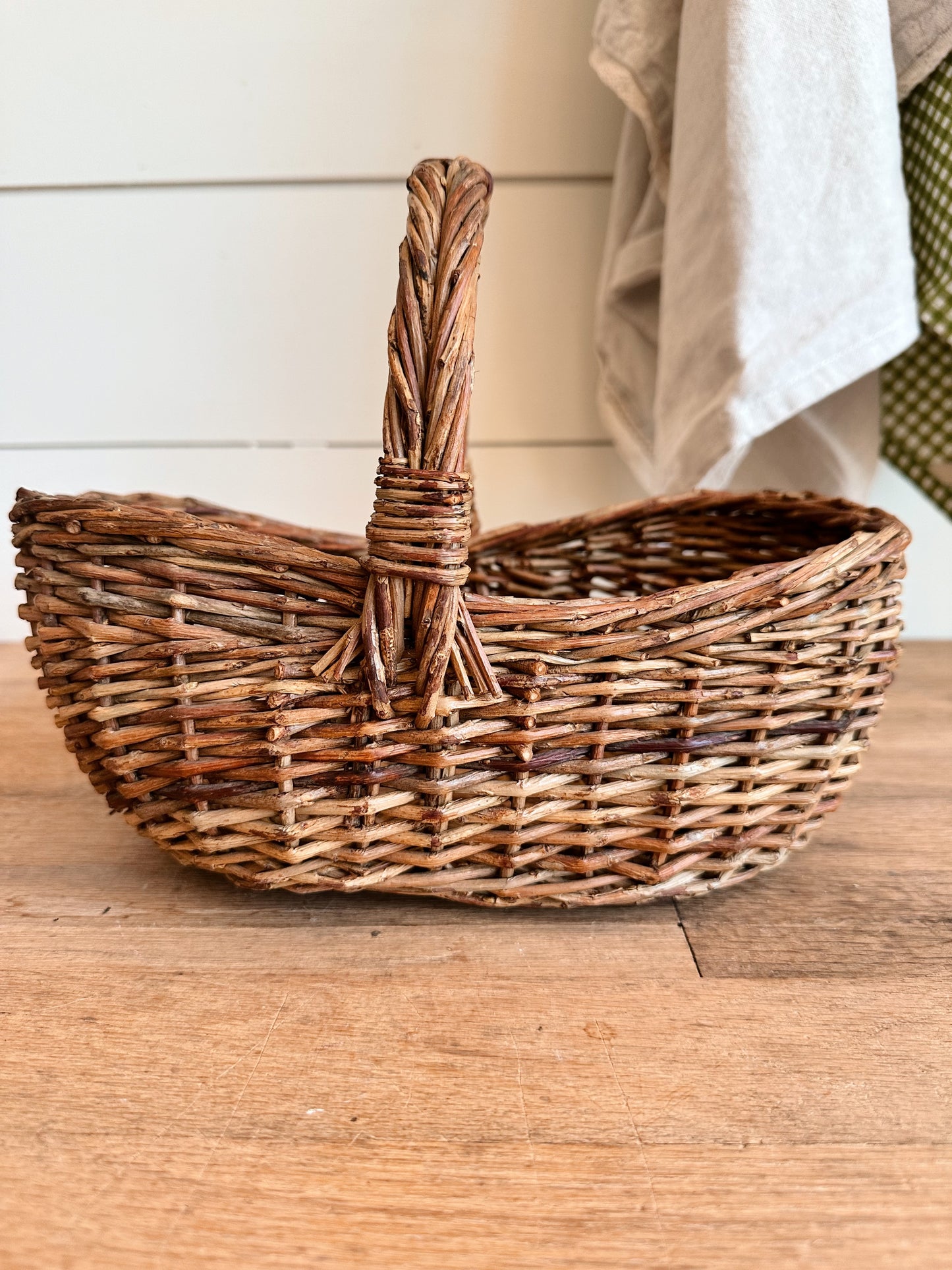 Pair of Vintage Woven Baskets