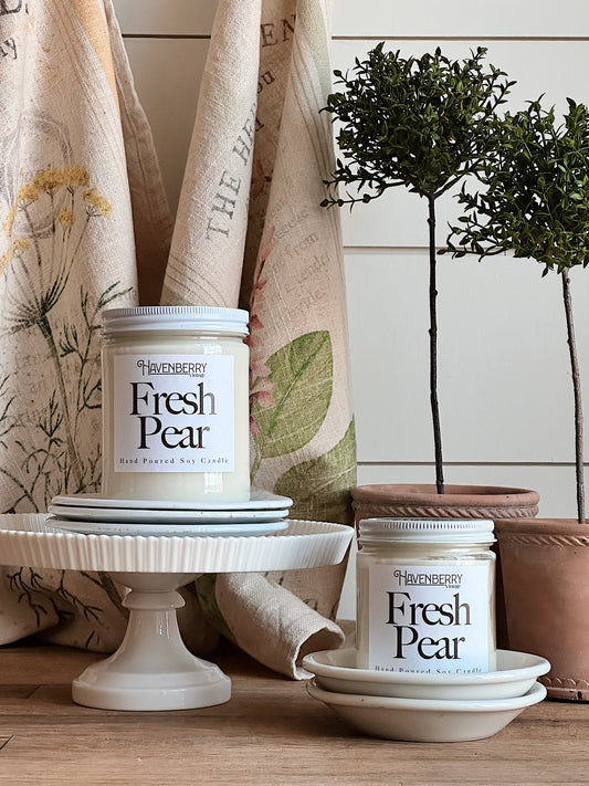 Hand Poured Fresh Pear Candle