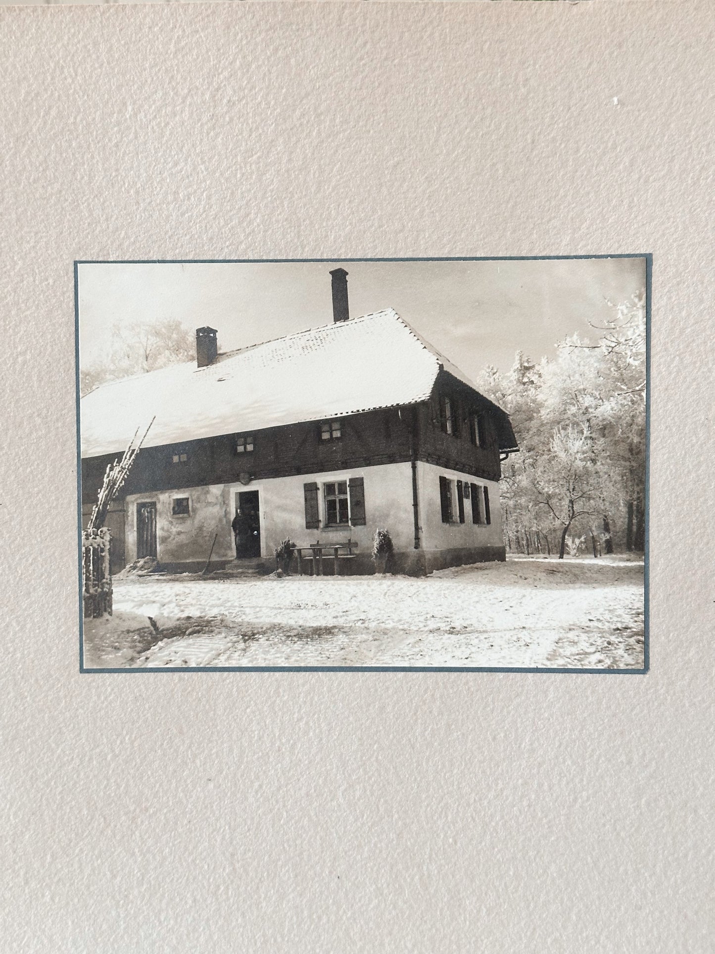 Vintage Photograph - Winter European Cottage