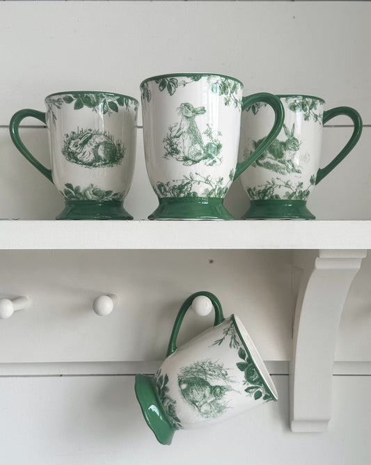 Illustrated Rabbit Mugs