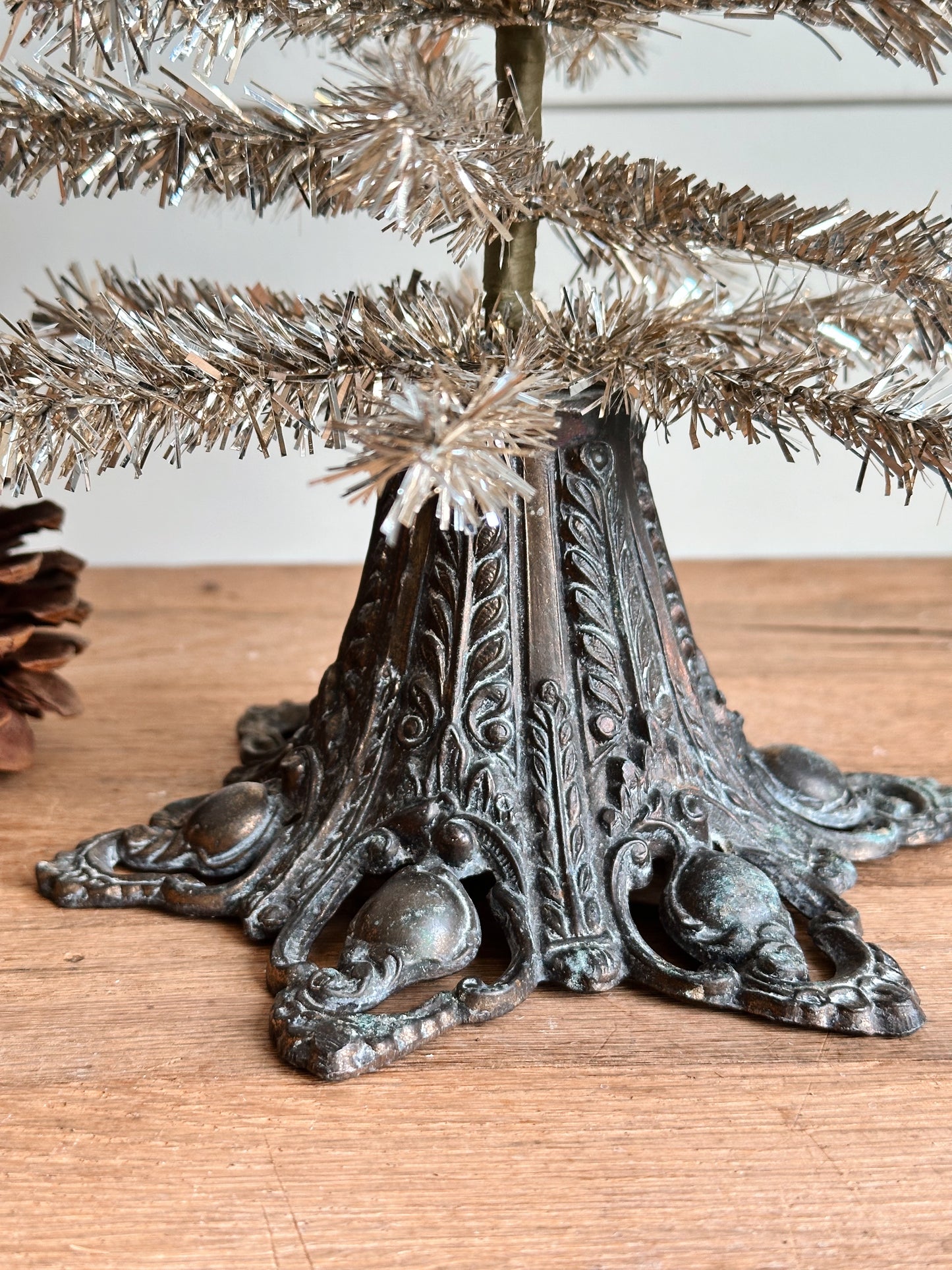 Vintage Iron Tinsel Tree