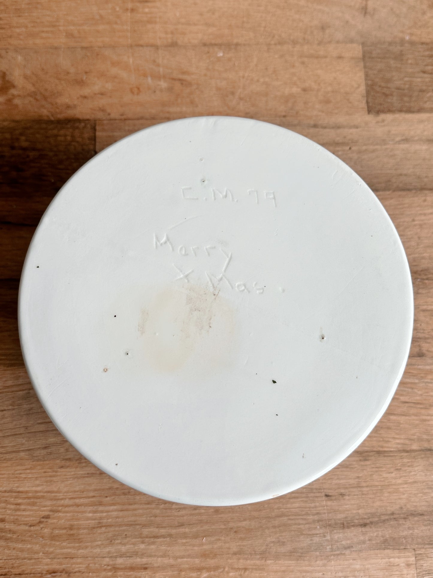 Vintage Hand Painted Ceramic Tabletop Tree Base