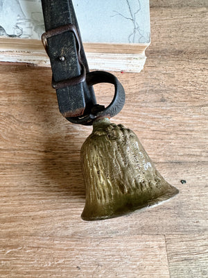 Beautiful Vintage Brass Bell on a Leather Strap