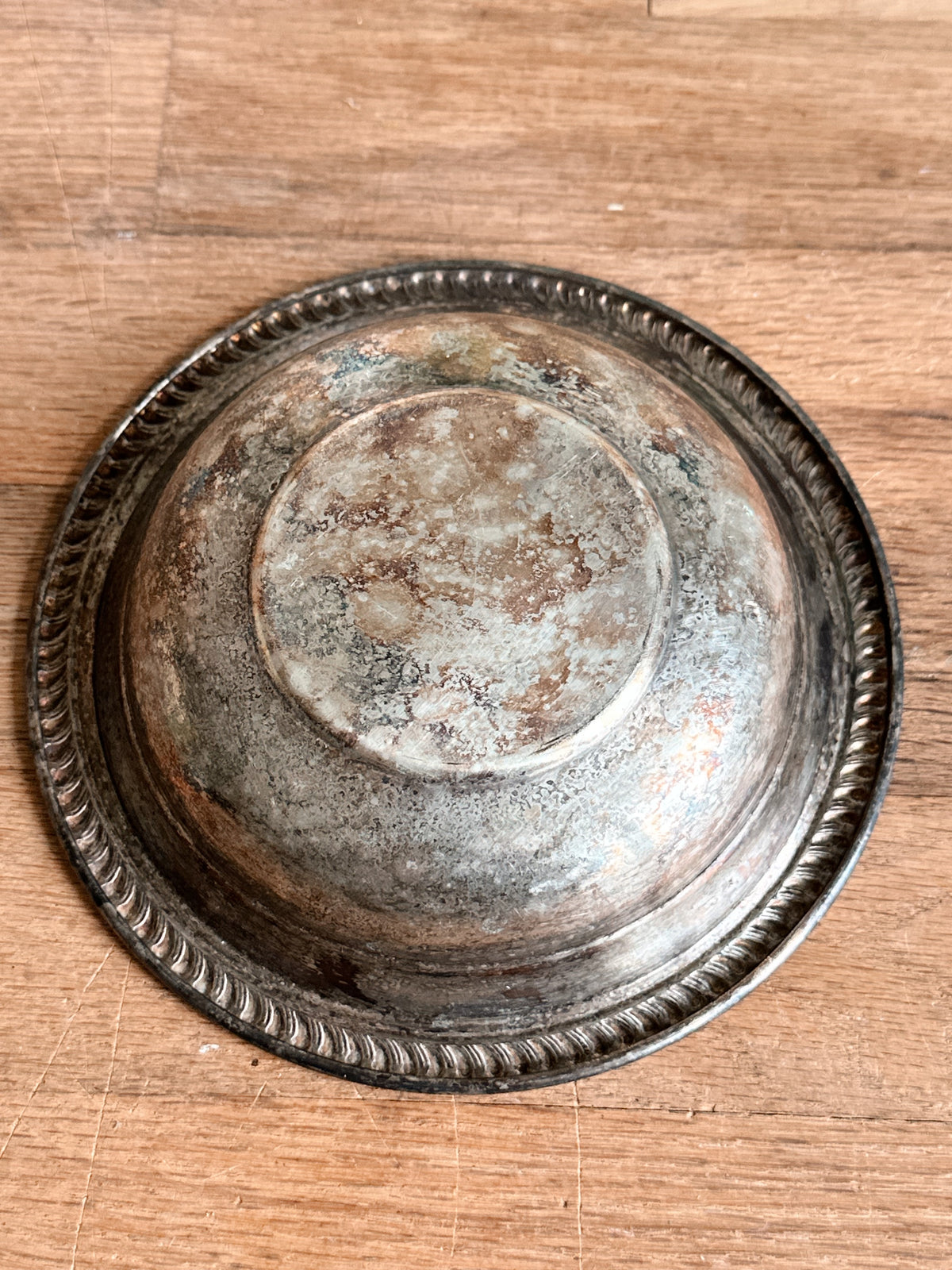 Vintage Silver Plate Monogrammed Dish