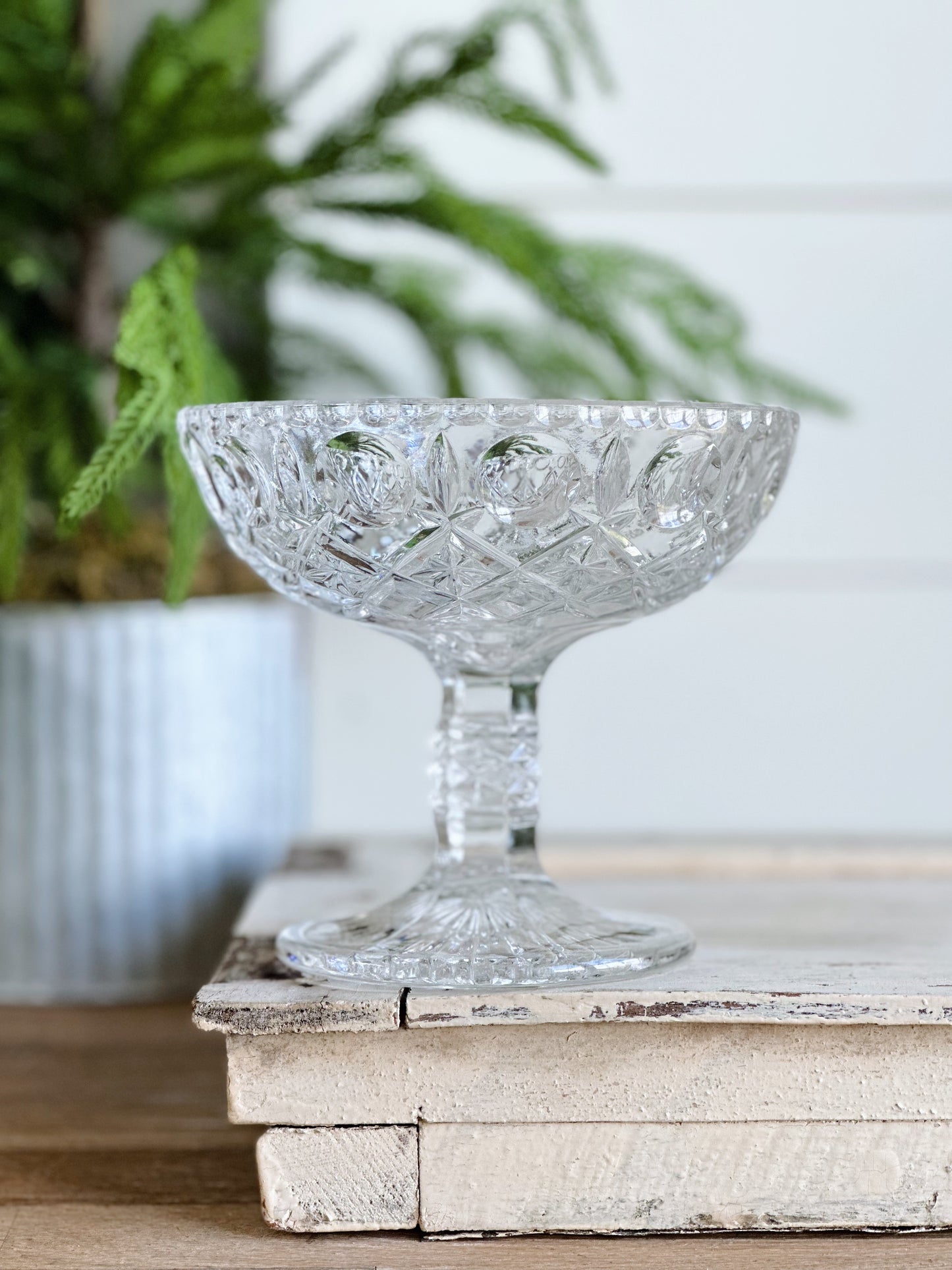 You Choose the Scent - Glass Compote Vintage Vessel Candle