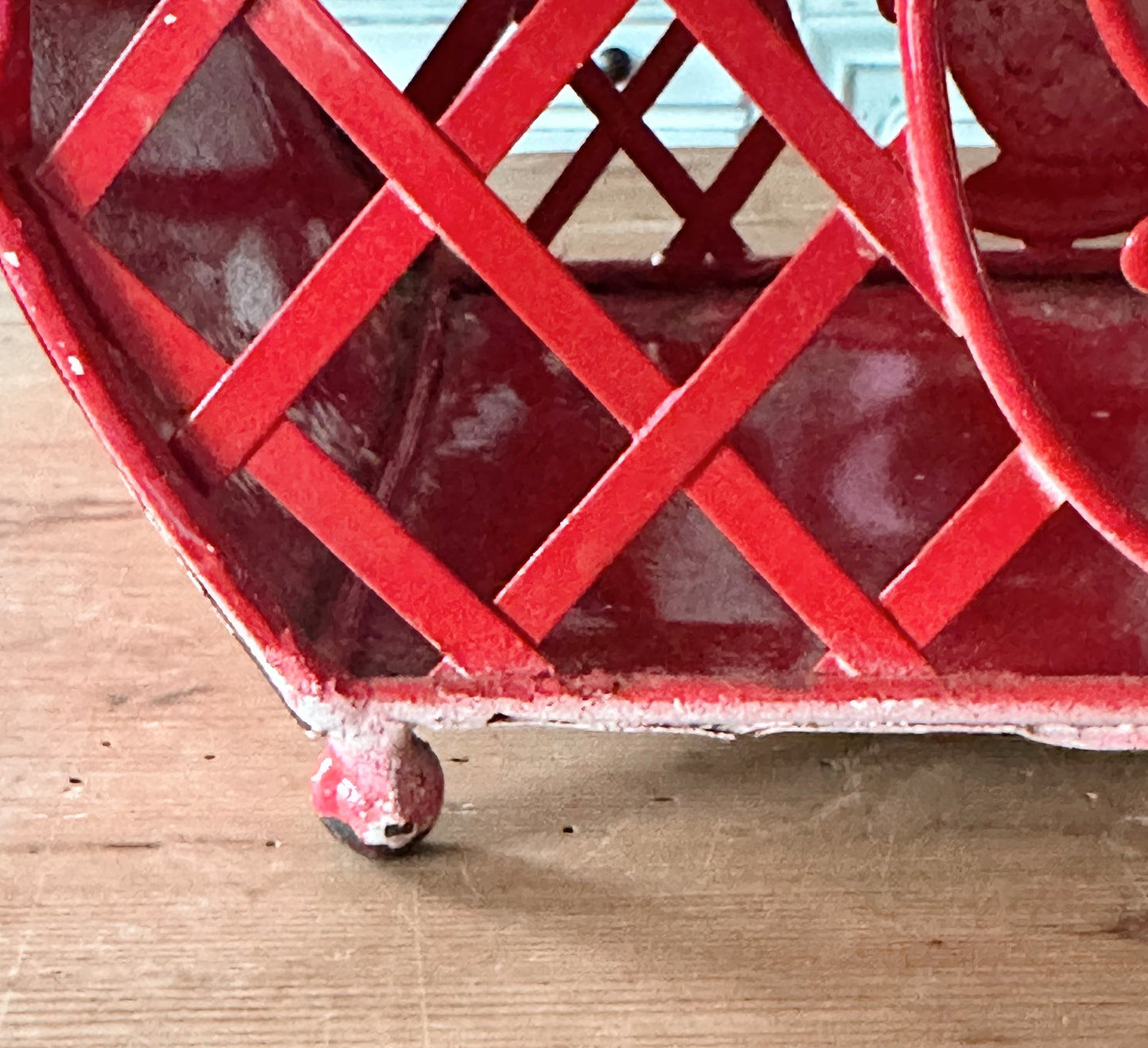 Vintage Metal Basket, Tree Holder