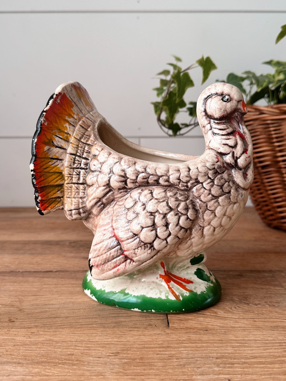 Vintage Turkey Planter