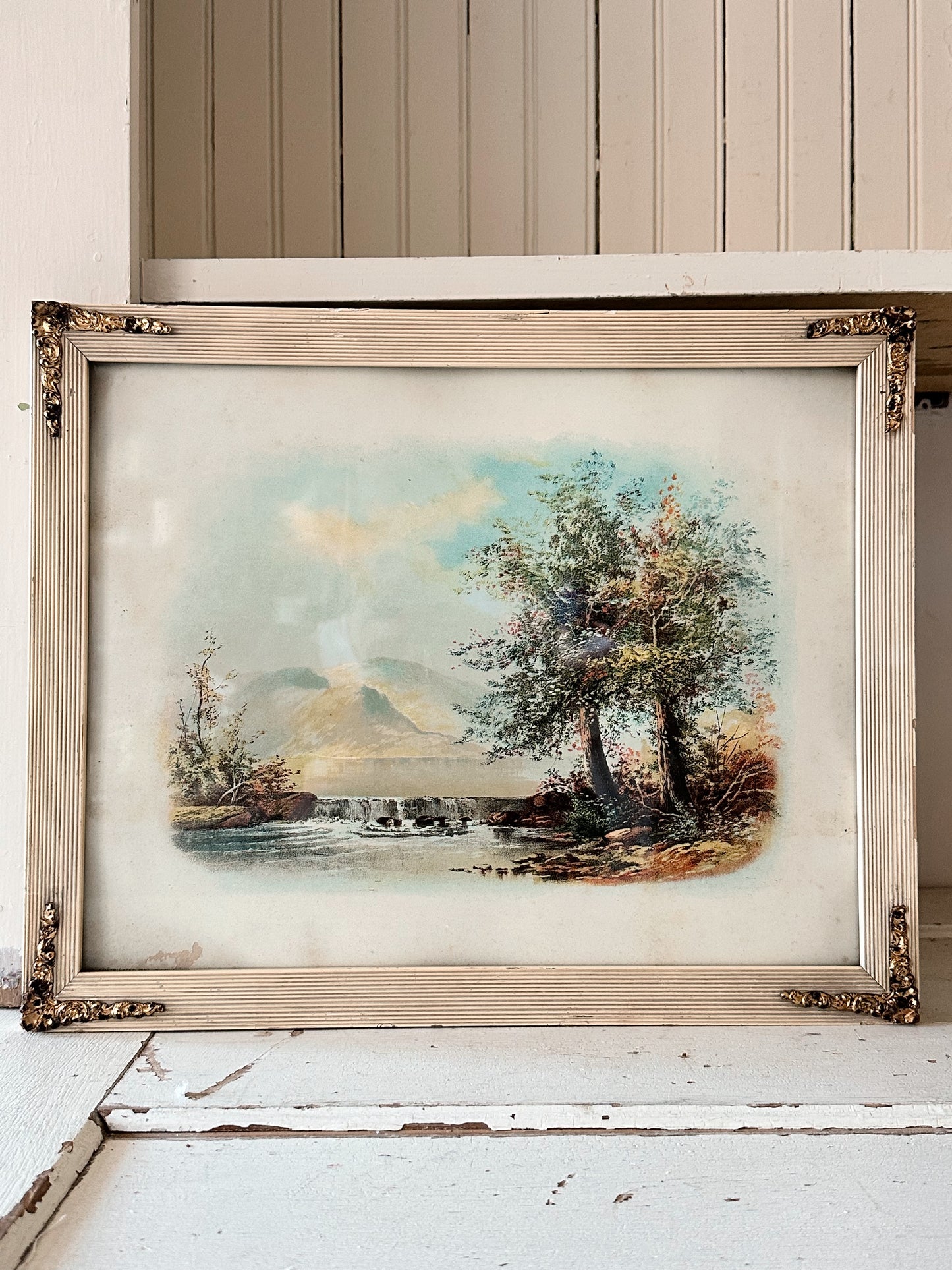 Vintage Framed Landscape Print