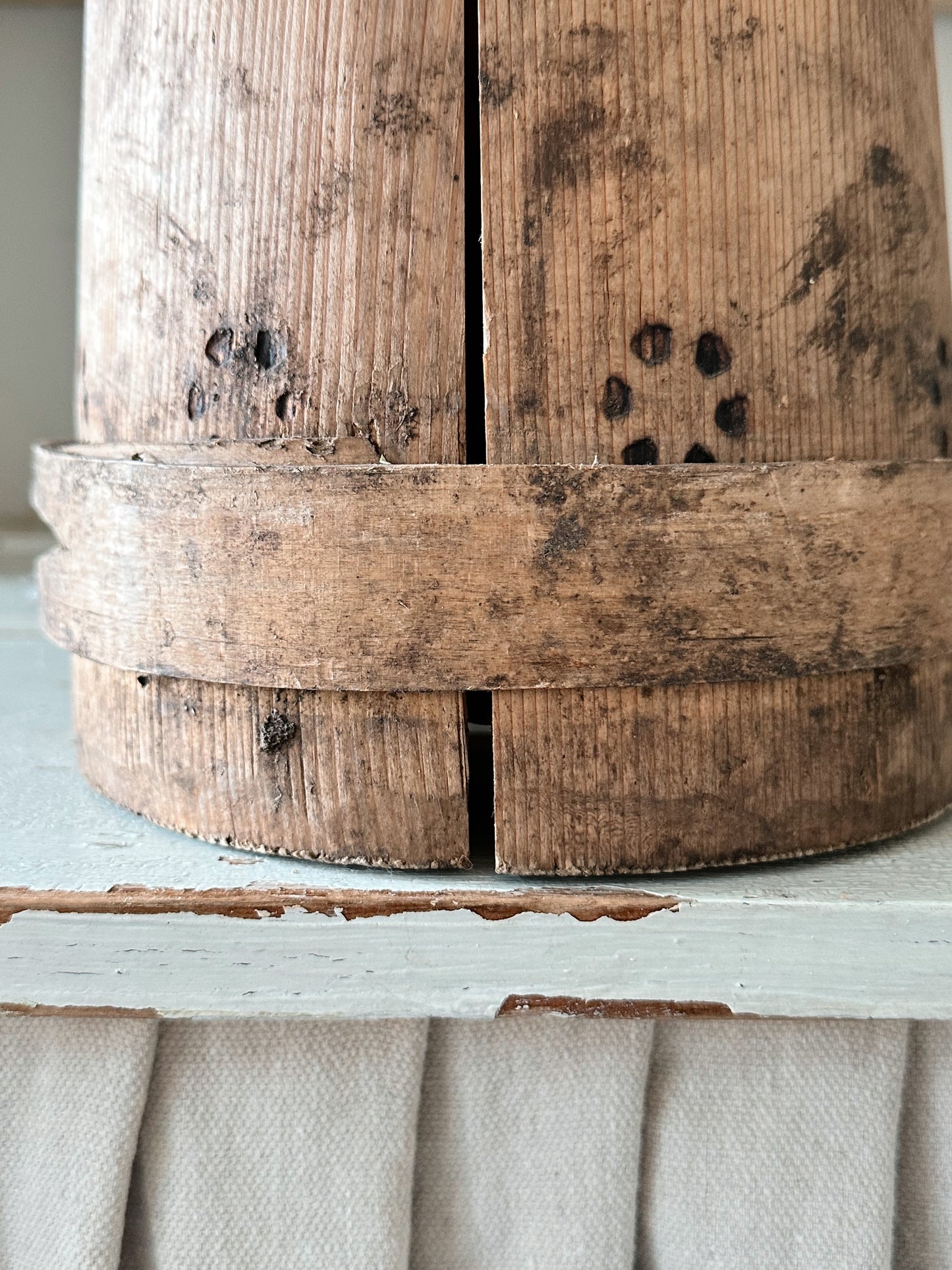 Beautiful Antique Wood Tankard