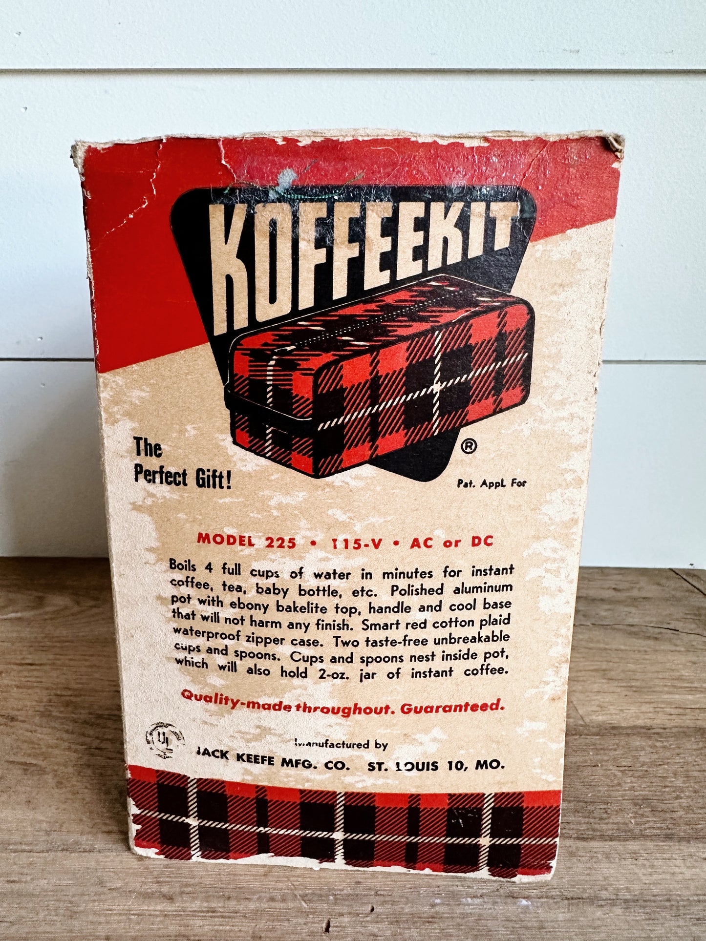 Complete Vintage Koffee Traveling Percolator Kit