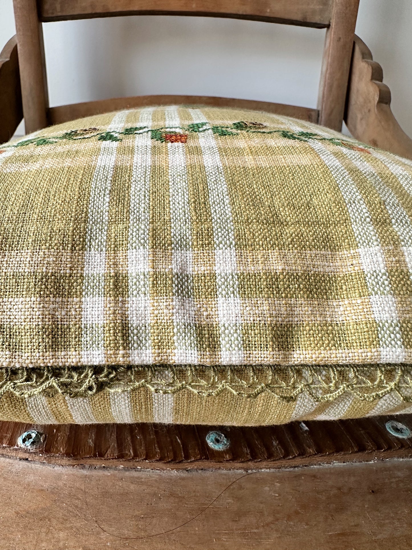 Plaid Needlepoint Pillow
