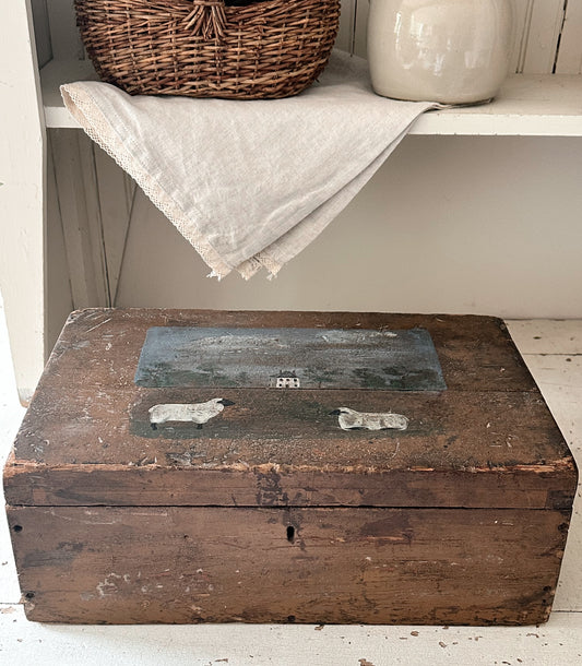 Vintage Hand Painted Wooden Box