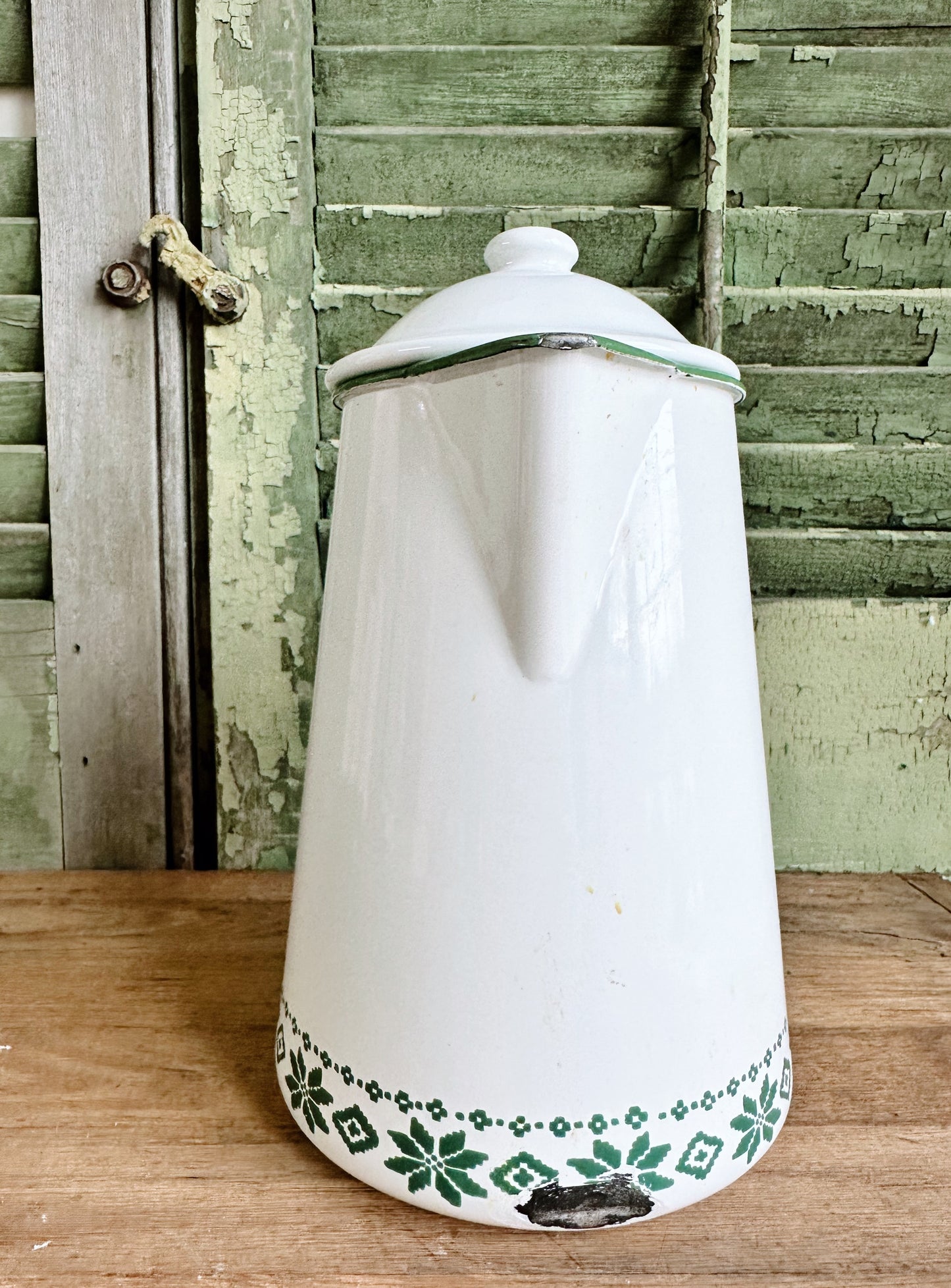 Vintage Ralph Lauren Enamelware Coffee Pot