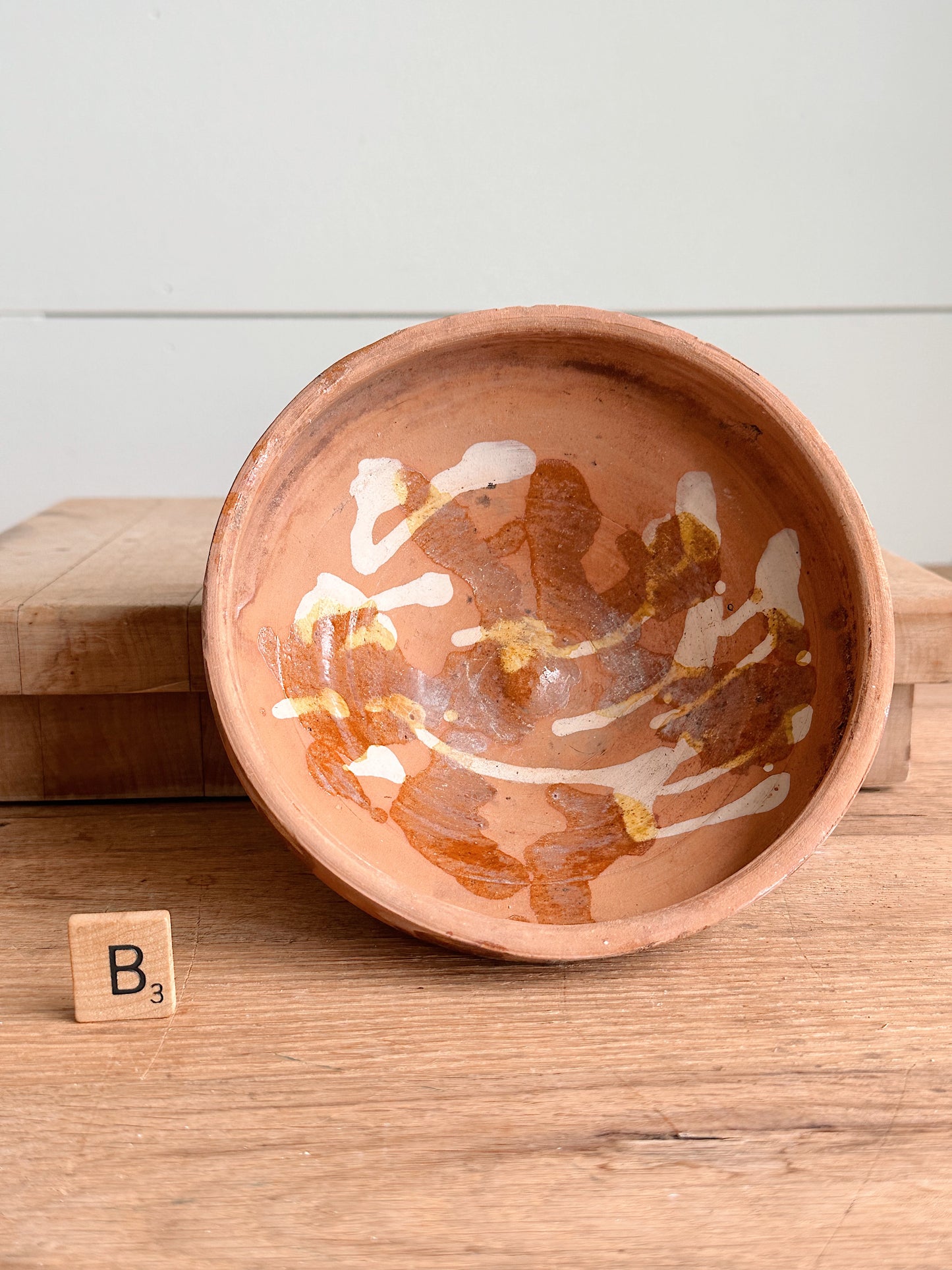 Vintage Hand Painted Clay Bowls