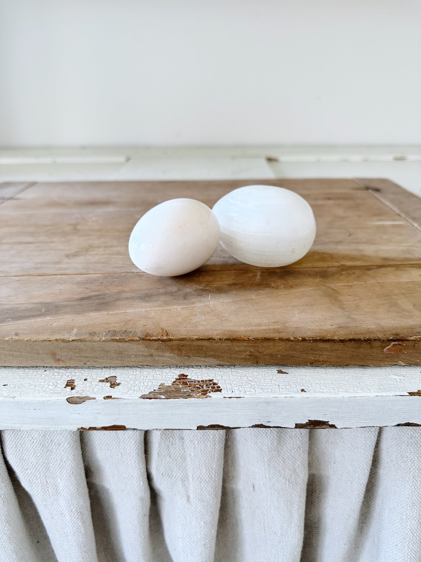 Set of Two Vintage Marble/Onyx Eggs