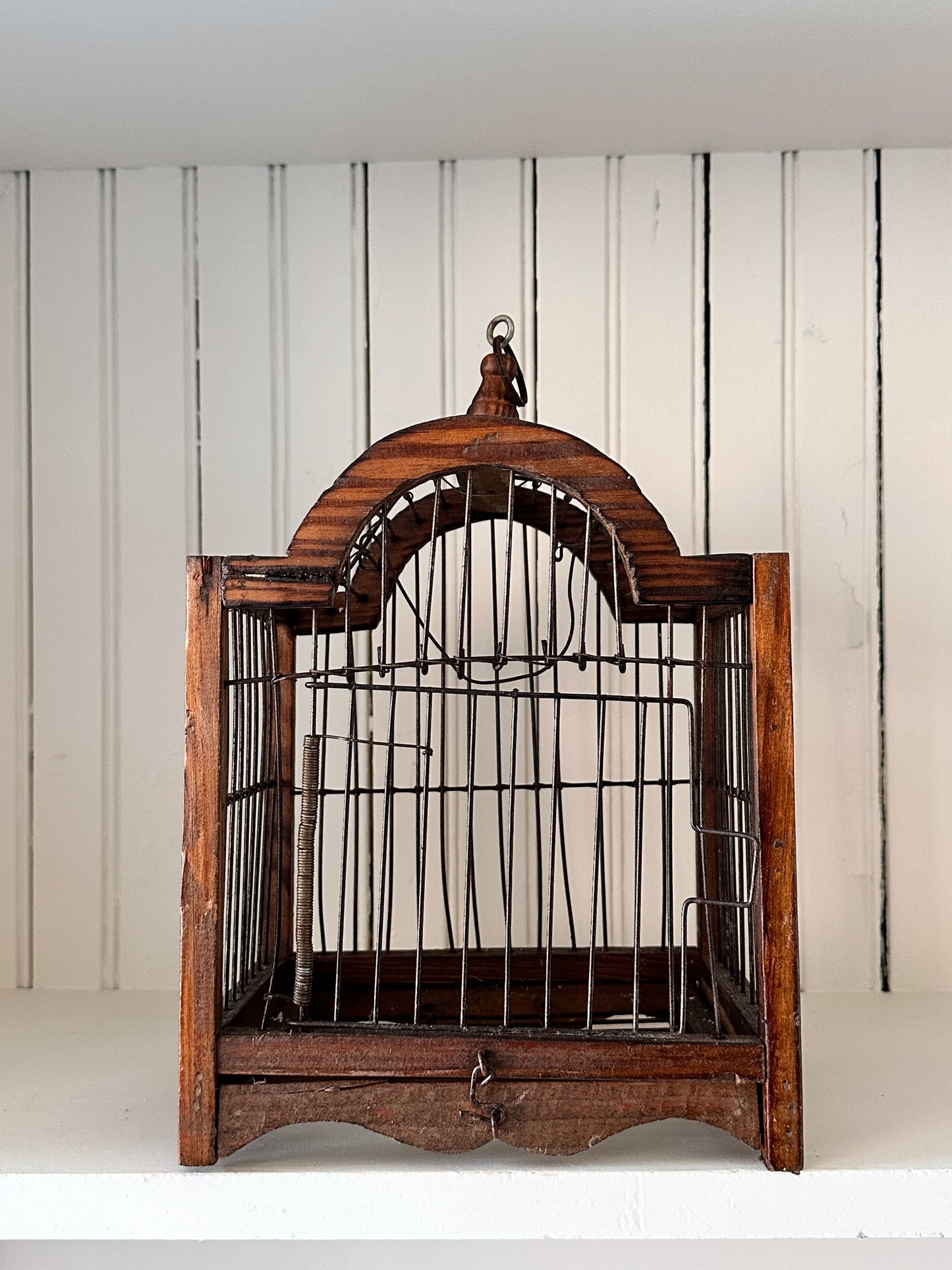 Vintage Wood Birdcage