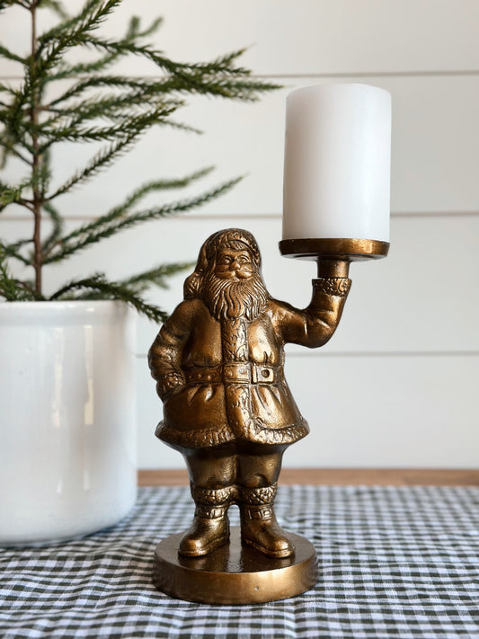 Bronze Saint Nick Candle Holder