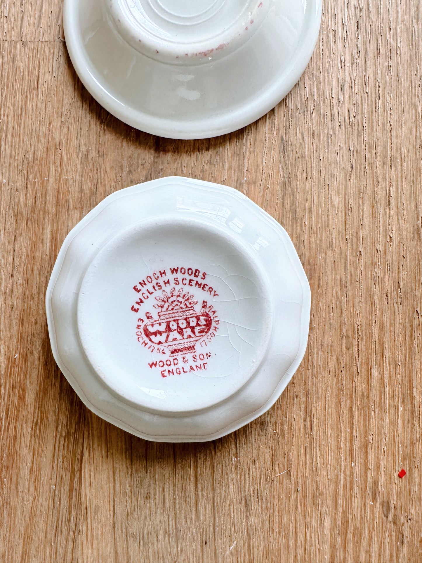 Lovely Collection of Vintage Red & White Transfer Ware