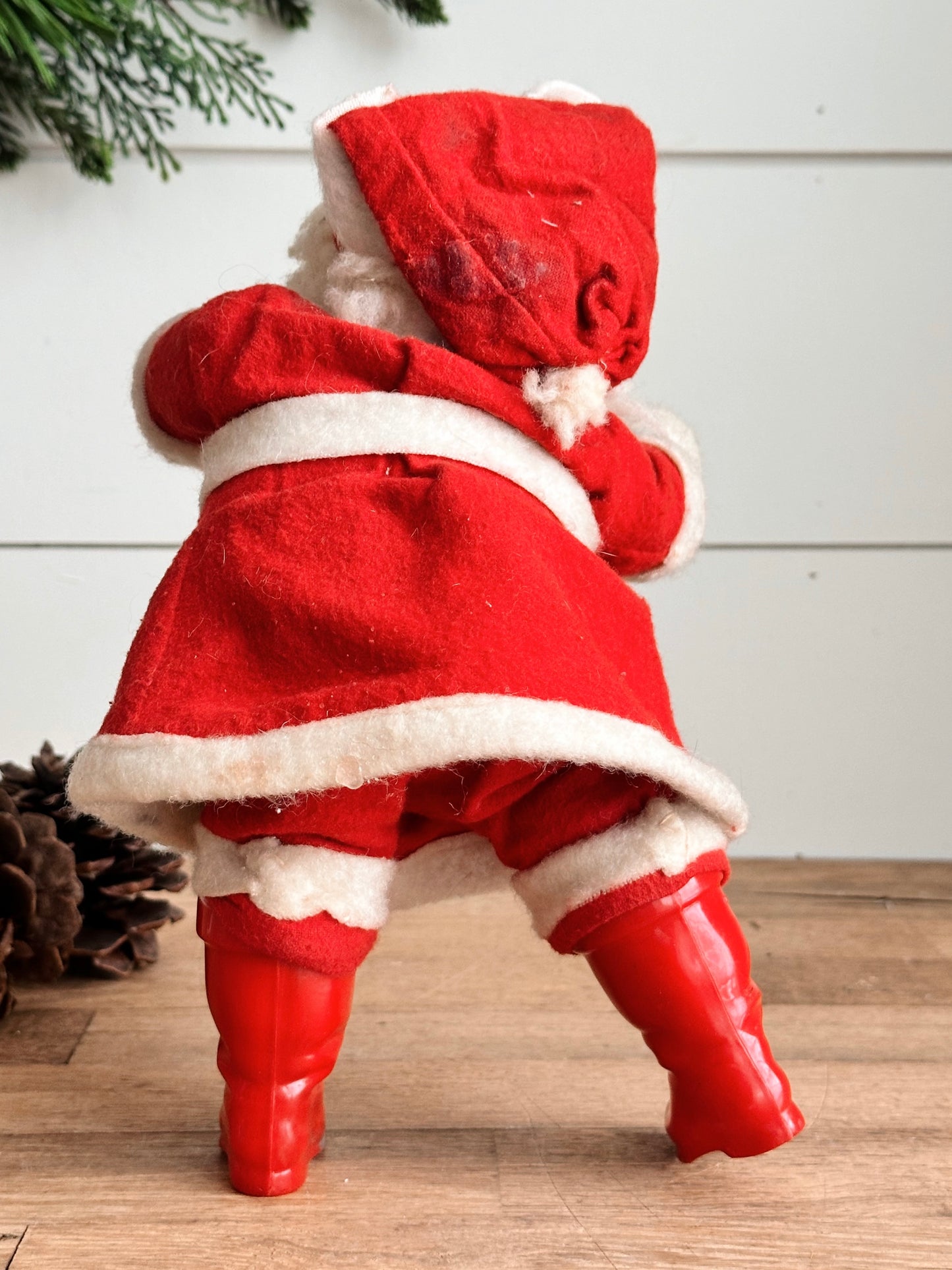 Vintage Leaning Santa