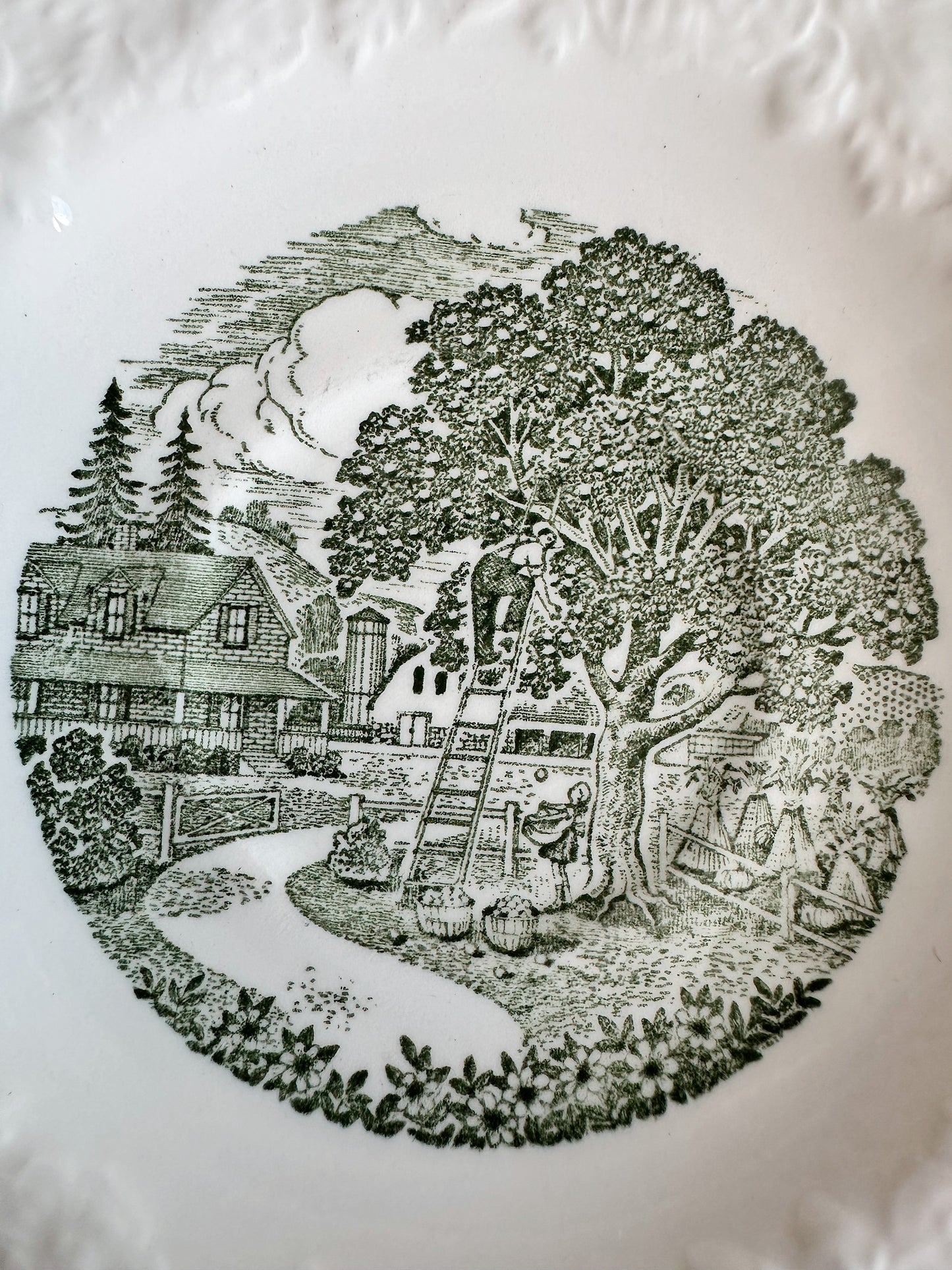 Pair of Pastoral Dessert Plates