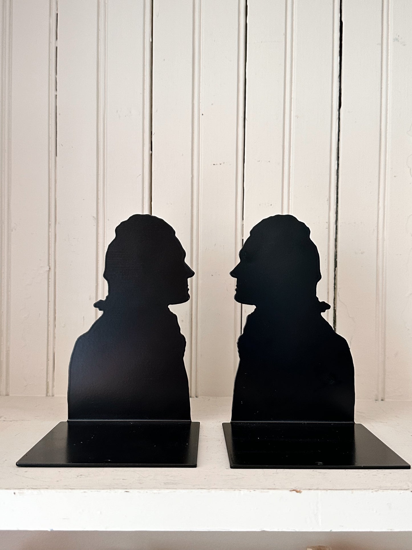 Pair of Found Thomas Jefferson Silhouette Bookends