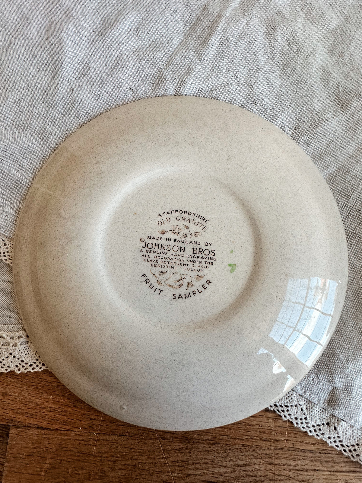 Pair of Vintage Johnson Bros “Fruit Sampler” Dessert Plates