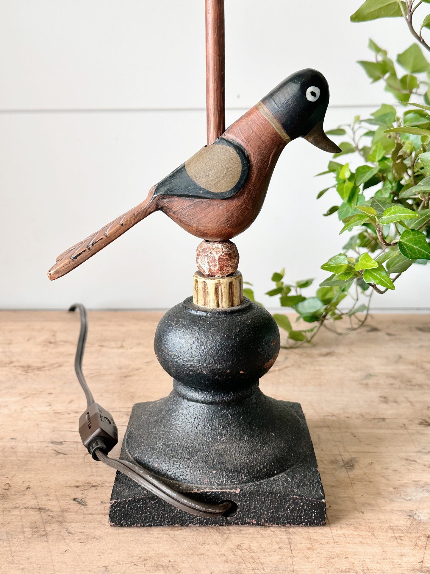 Vintage Bird Lamp & Shade