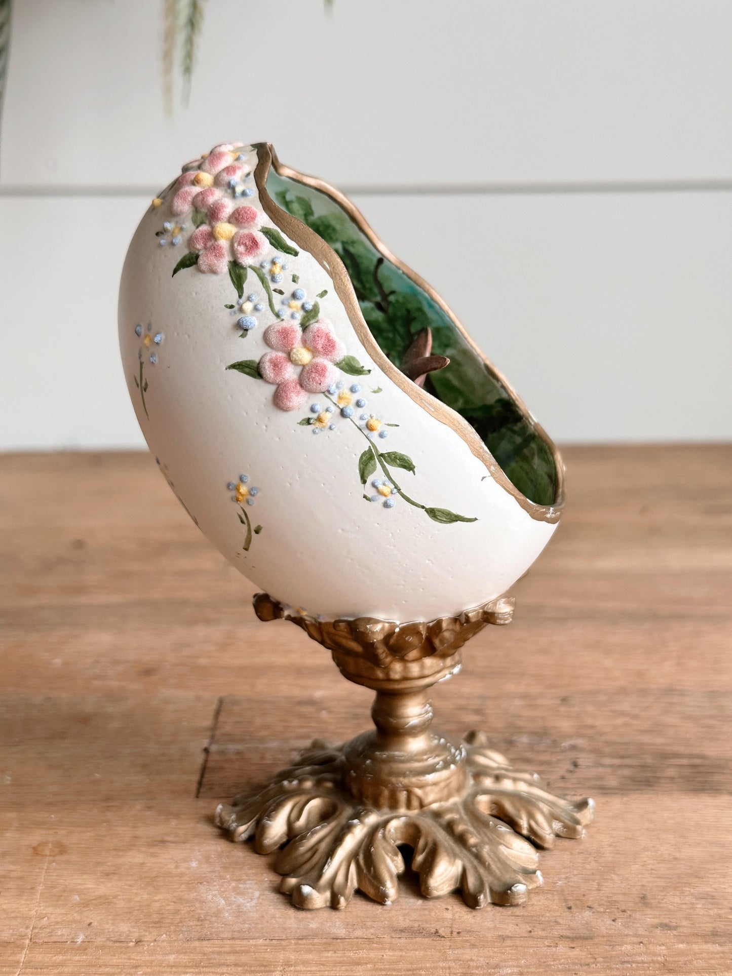 Beautiful Vintage Egg on a Pedestal