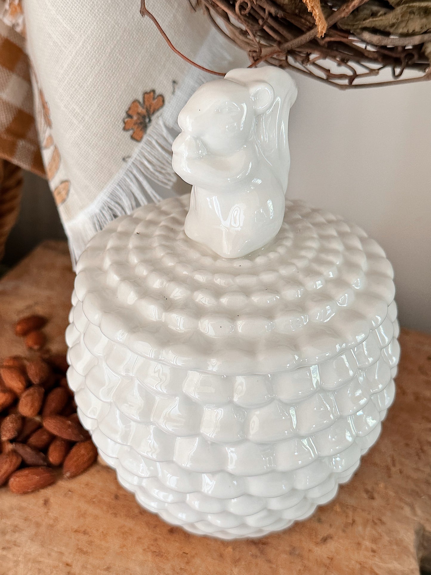 Porcelain Squirrel Canister