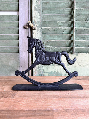 Vintage Iron Rocking Horse