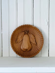 Vintage Carved Pear Wall Hanging
