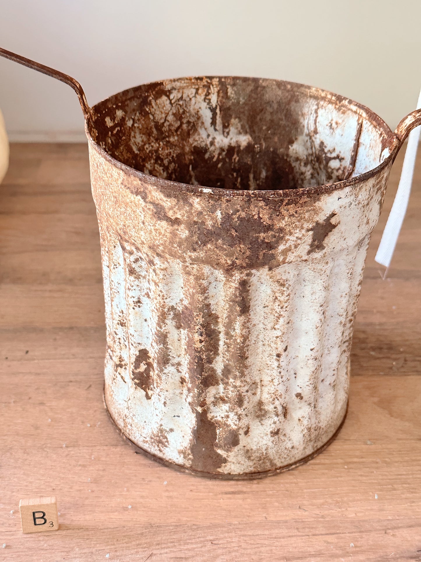 Vintage Tin Cemetery Basket