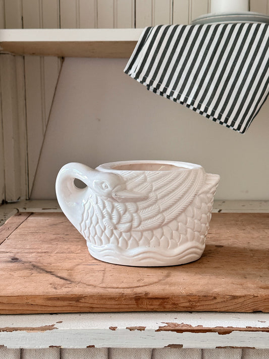 Vintage Swan Planter