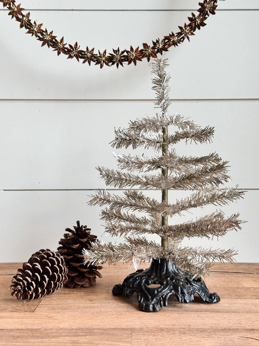 Vintage Iron Tinsel Tree