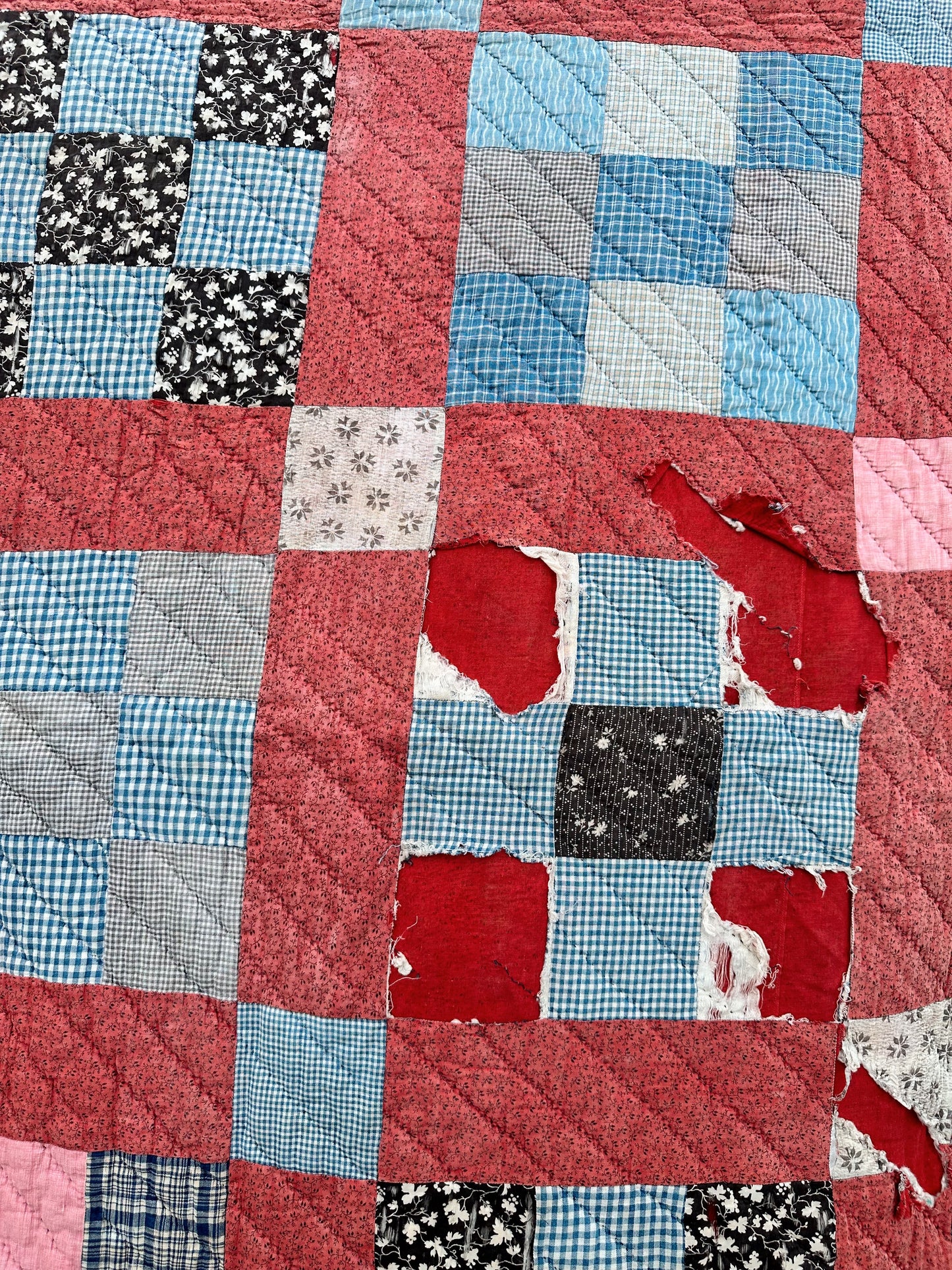 Antique Nine Patch Variation Quilt