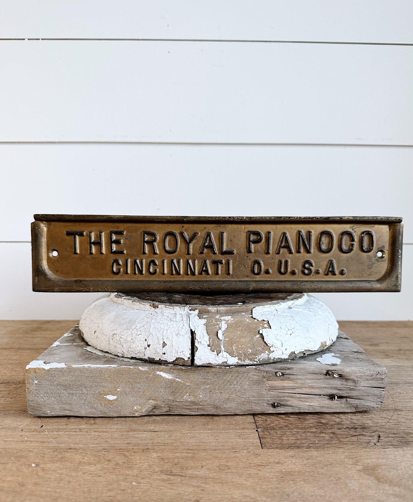 Vintage Cast Iron Royal Piano Company Plaque