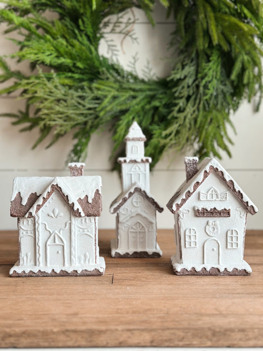 Frosted Gingerbread Houses