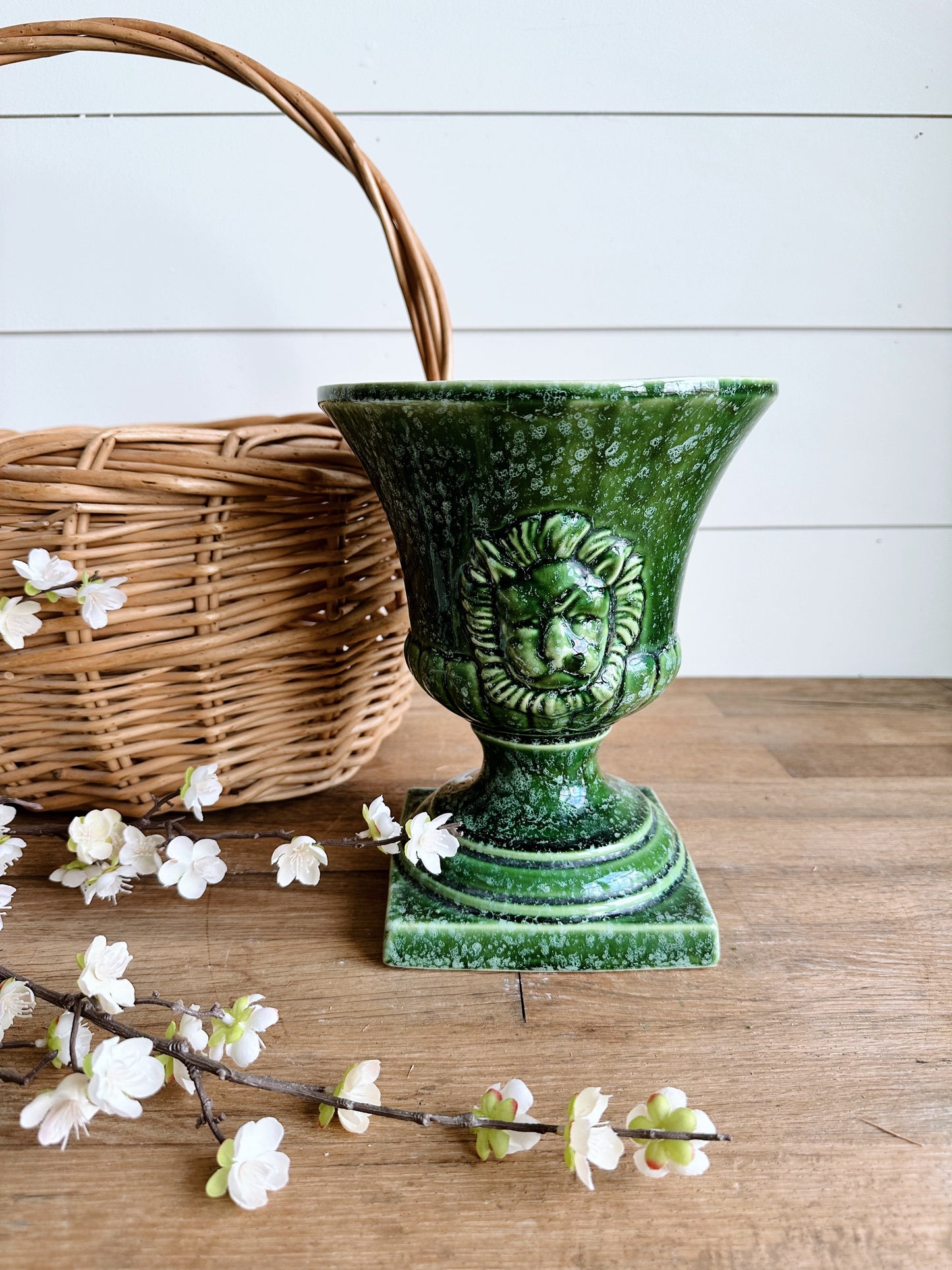 Vintage Hull Lion Head Planter