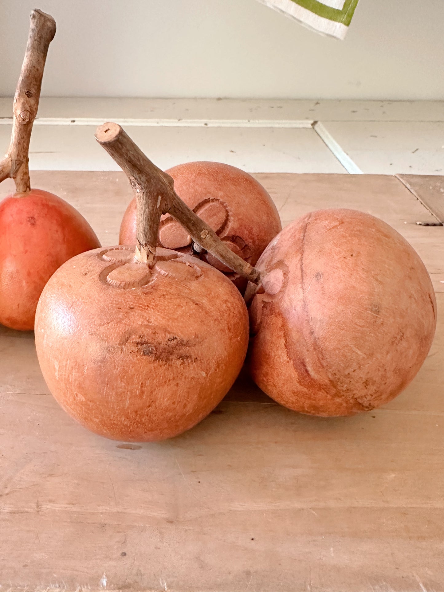 Vintage Carved Wood Fruit