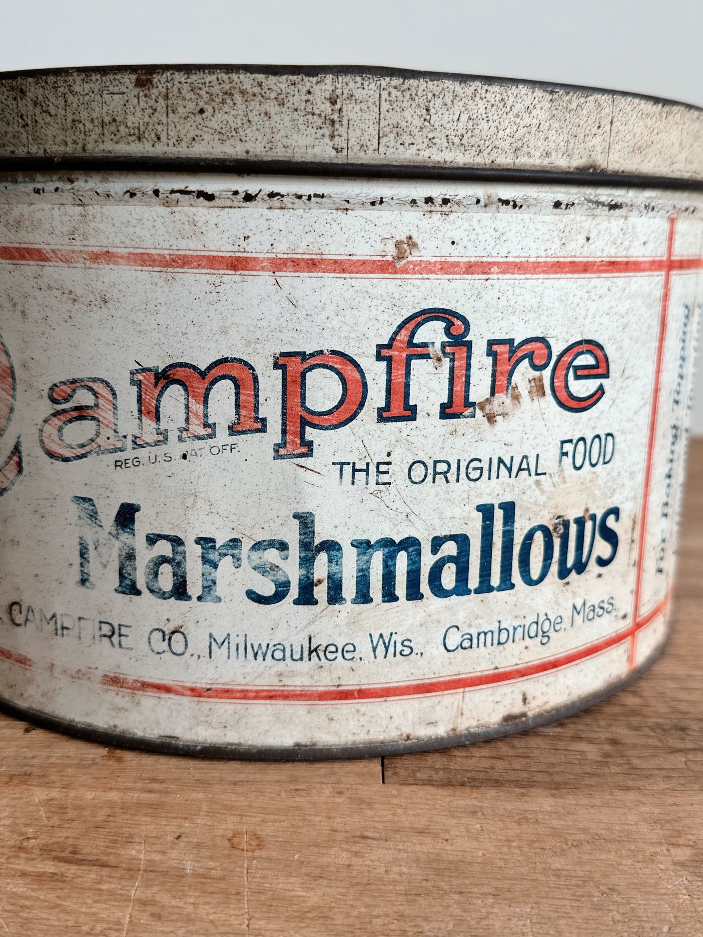 Vintage Campfire Marshmallow Tin