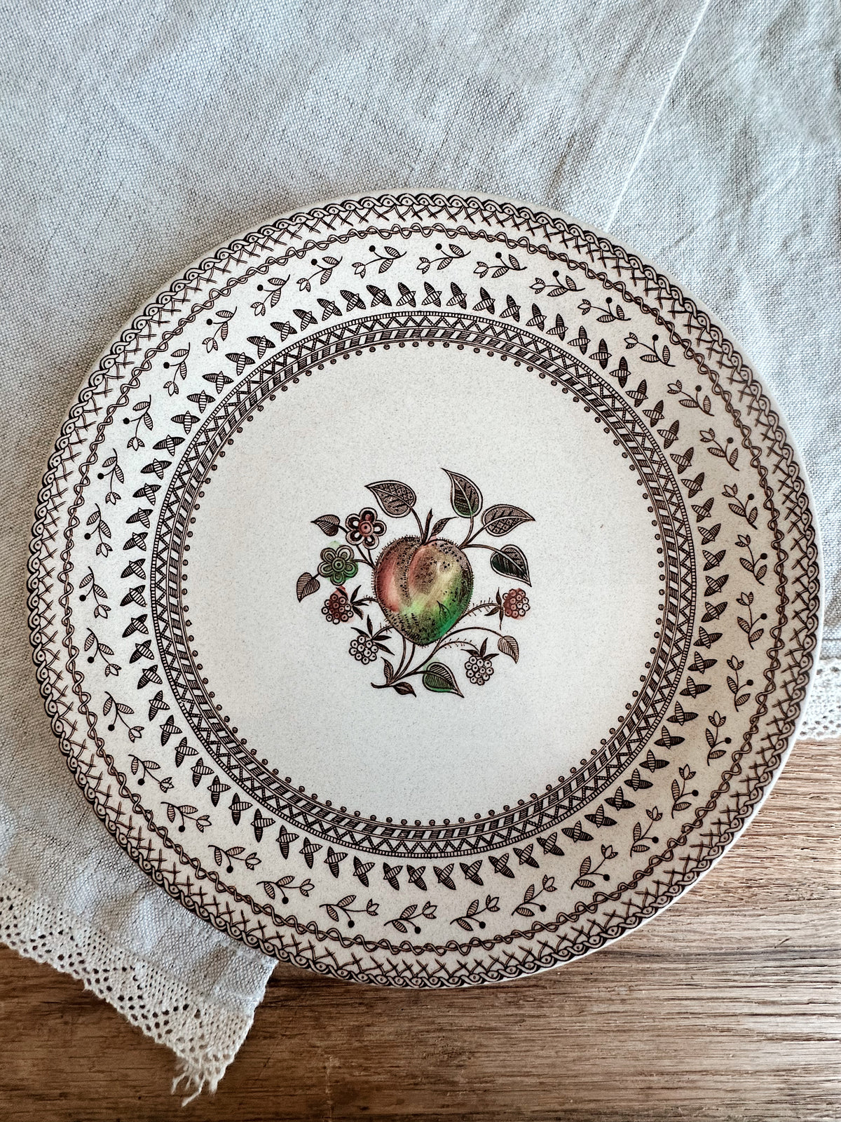 Pair of Vintage Johnson Bros “Fruit Sampler” Dessert Plates
