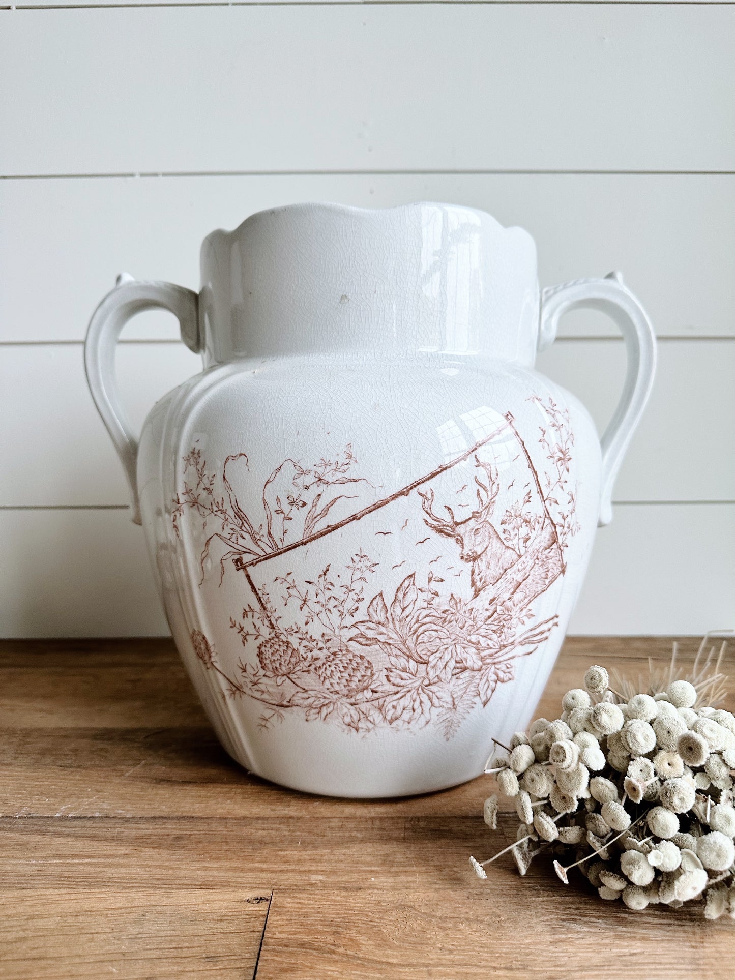 Ironstone Aesthetic Transferware Waste/Slop Pot