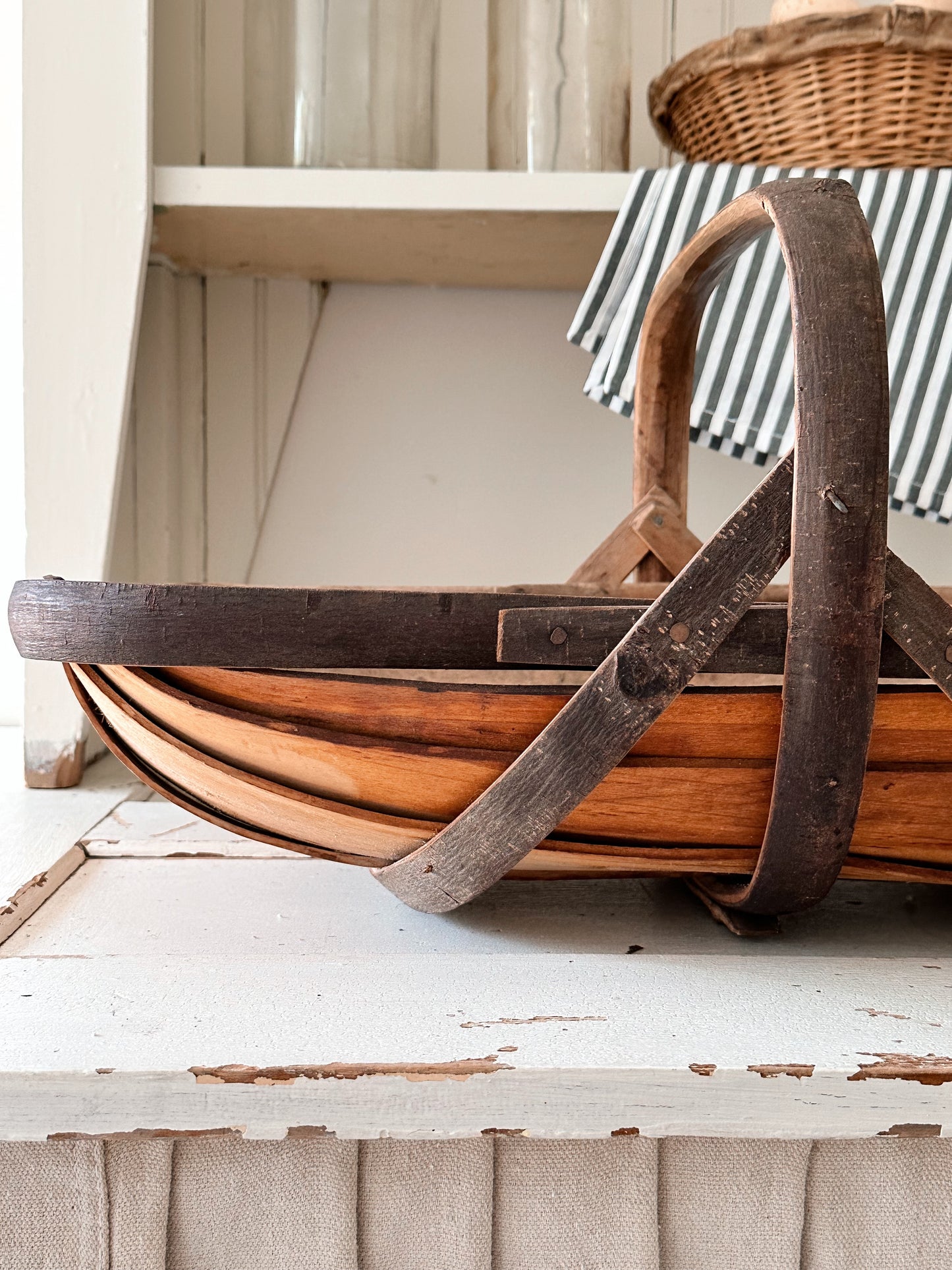 Vintage Sussex Wood Garden Trug