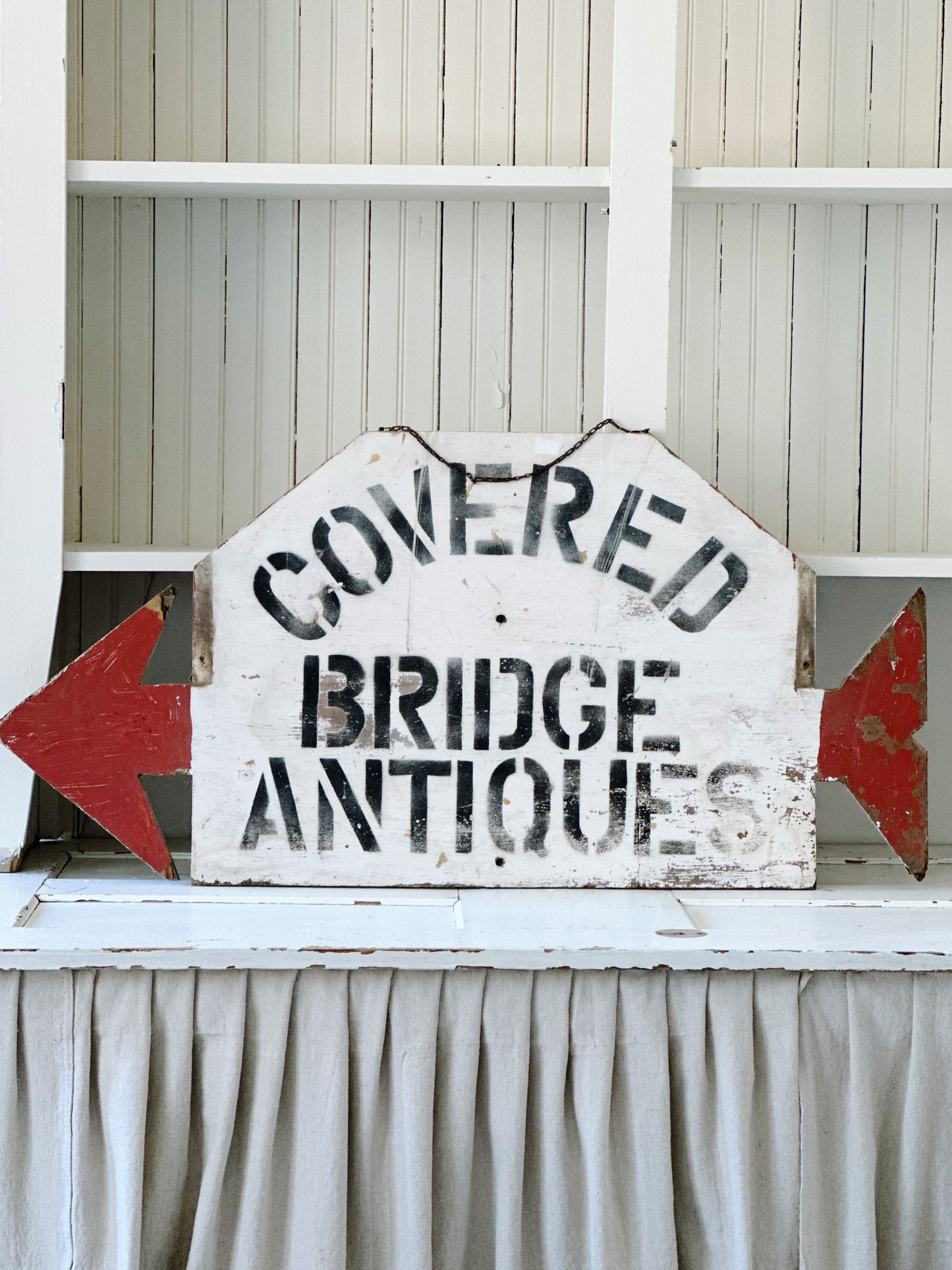 Gorgeous Authentic Two Sided Antique Store Sign