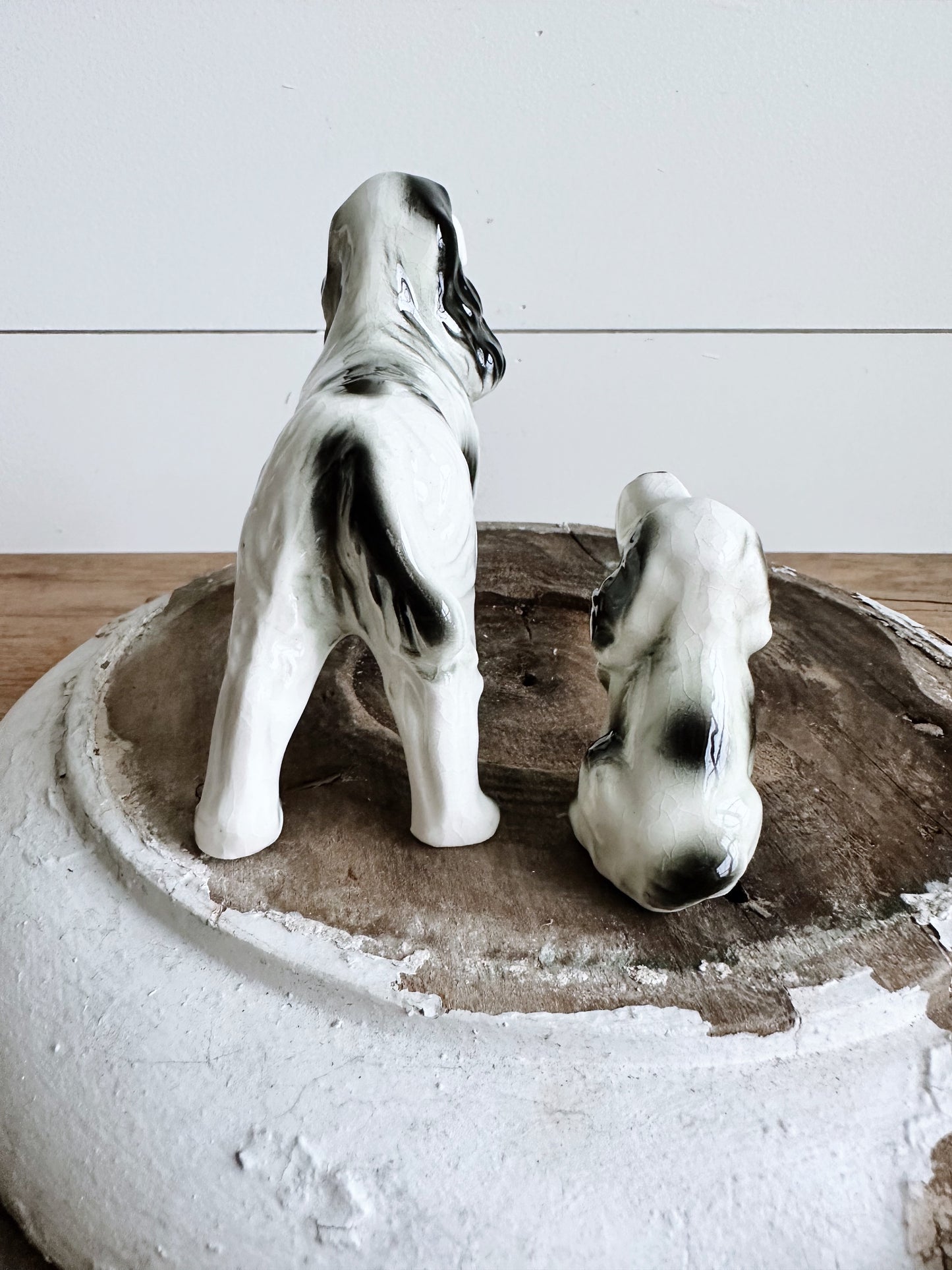 Pair of Hand Painted Vintage Spaniel Figurines