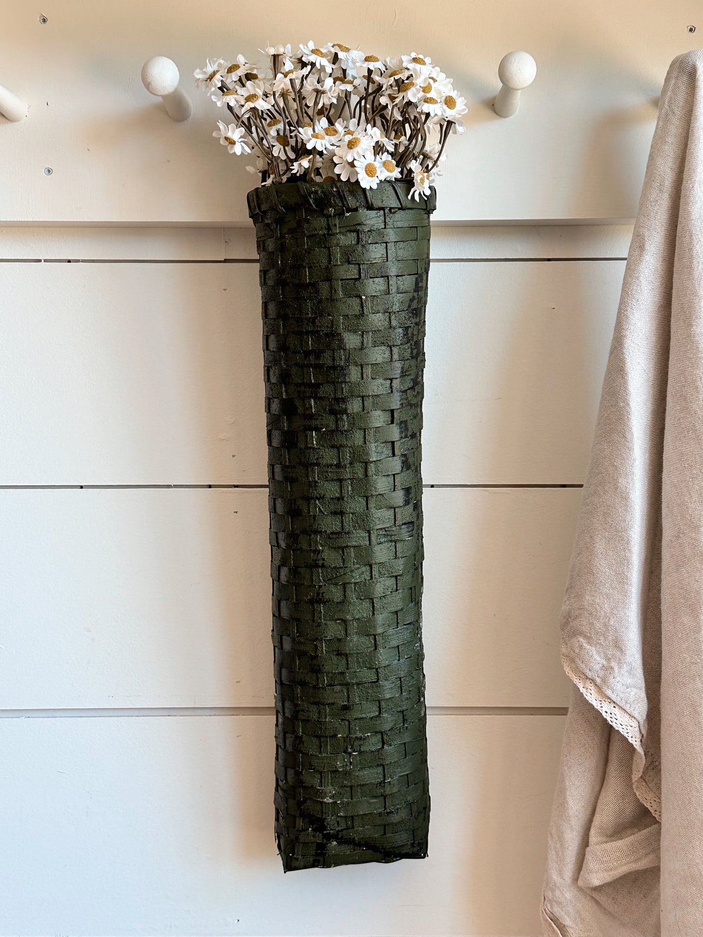 Vintage Woven Flower Basket