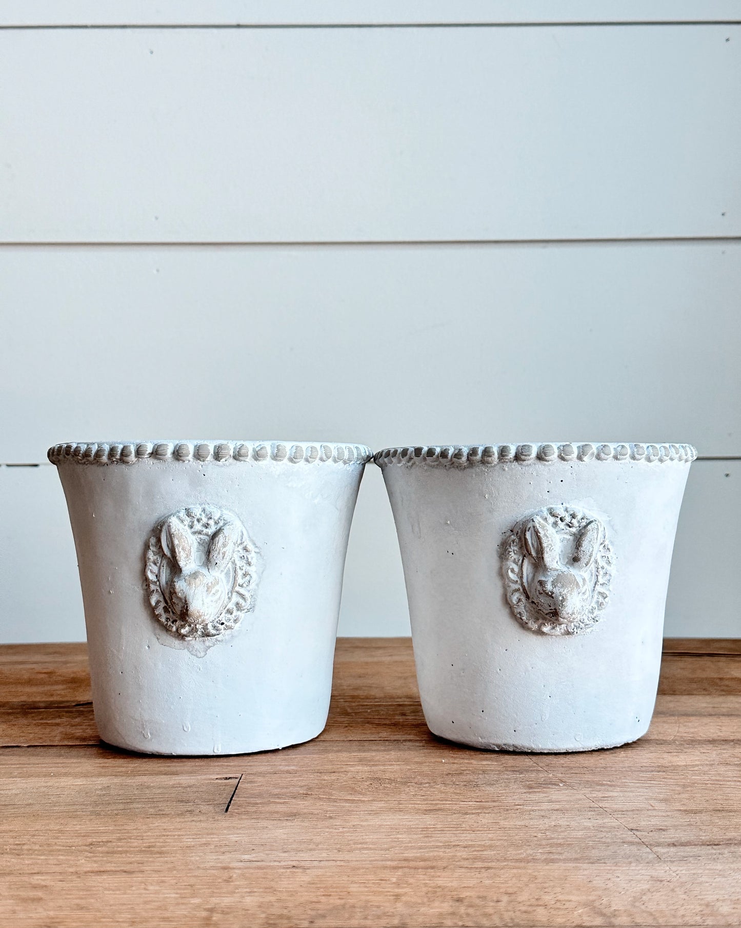 Bunny Medallion Flower Pots